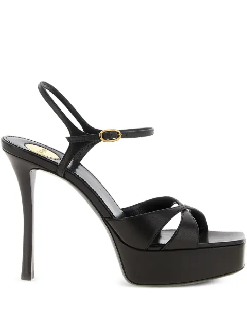 Saint Laurent 110mm twist-detail sandals Black 825303AADF0