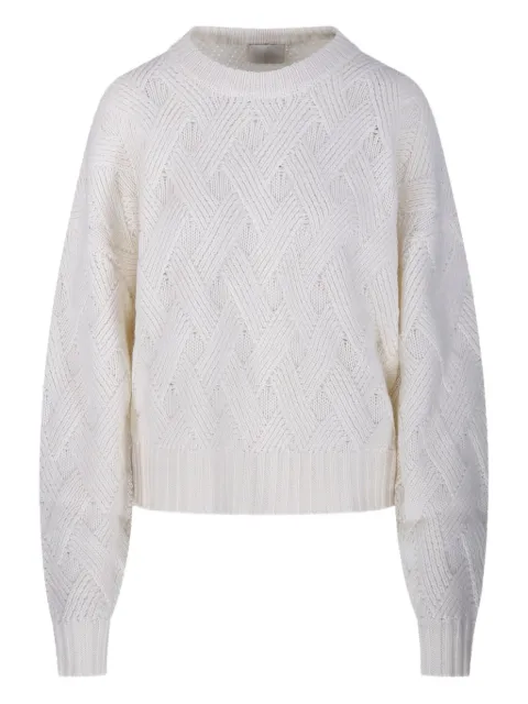 Allude diamond-pattern sweater White 17691