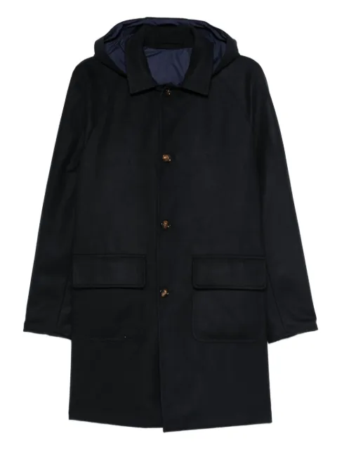 Kired hooded flap-pocket coat Blue WCUSNAW821000