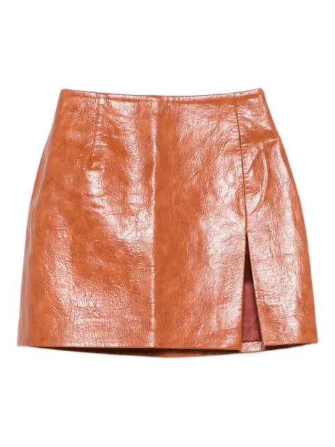 THE ANDAMANE side-slit mini skirt Brown T180307ATNV128