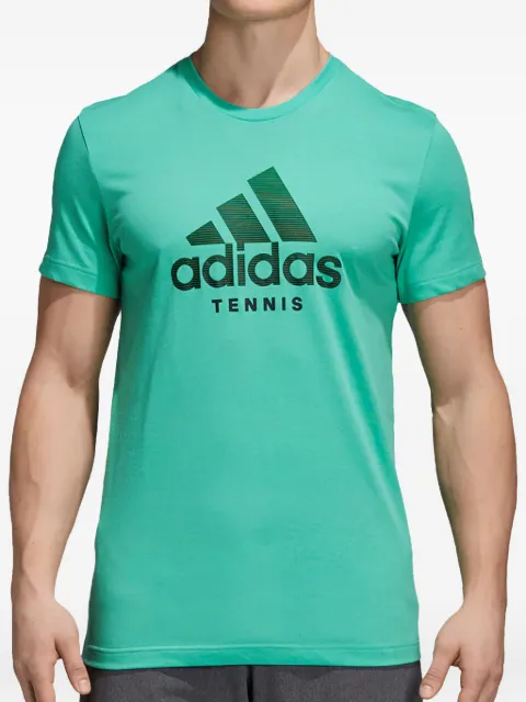 adidas logo-print crew-neck T-shirt Green CV4284