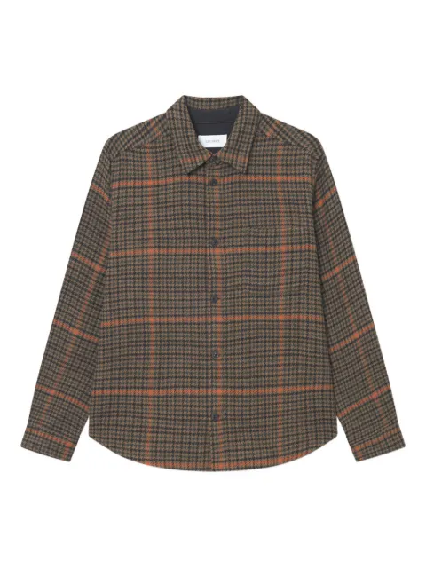 Les Deux houndstooth check shirt Brown 1000564826