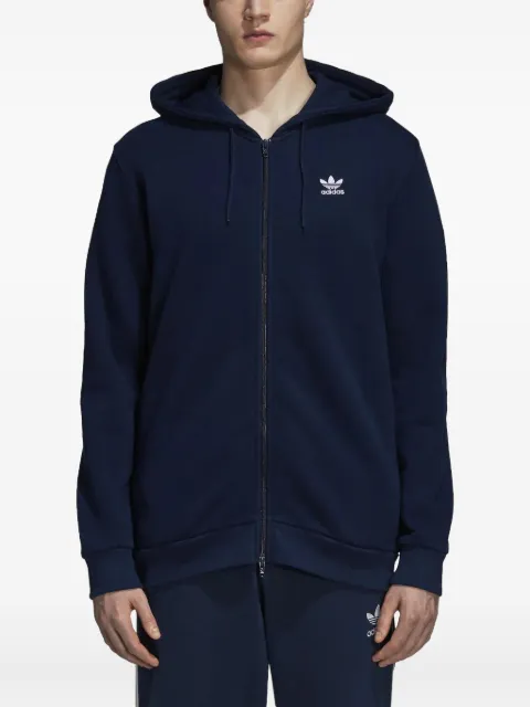 adidas Originals Trefoil-embroidered full-zip hoodie Blue DS9896