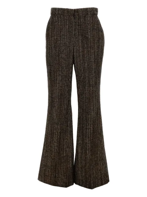 FENDI tweed flared trousers Brown FR6648AYN5