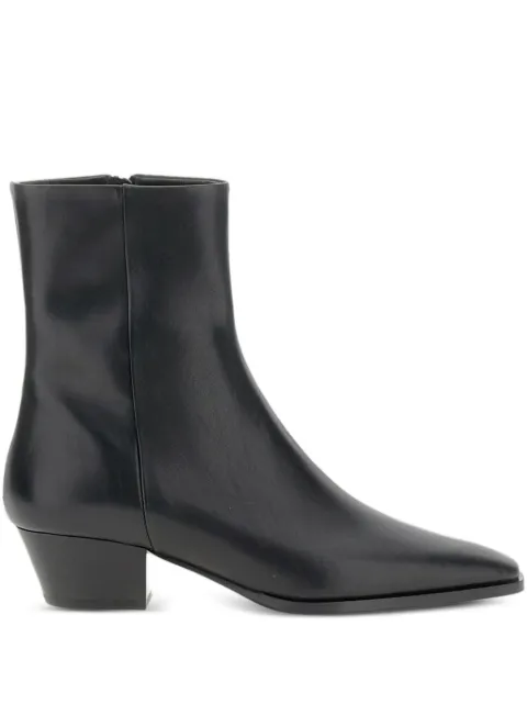 Aeyde zip-detail pointed-toe boots Black A11AB0605002001225