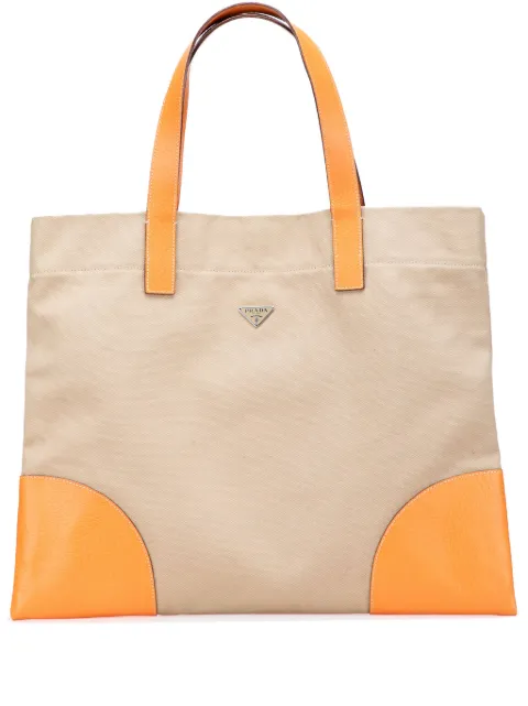 Prada Pre-Owned 2000-2013 Cinghiale Trimmed Canapa tote bag Brown OEXSZZYX9WFNU25Y