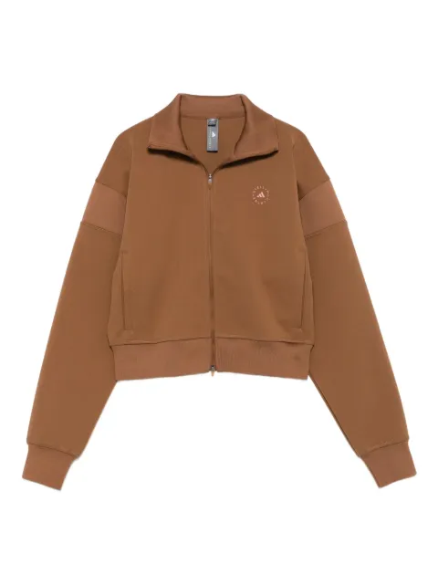 adidas by Stella McCartney zip-front panelled sweatshirt Brown JX6782