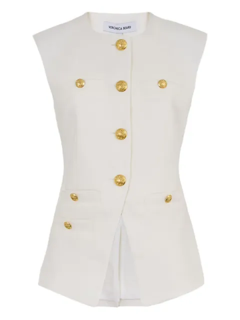 Veronica Beard Tamara sleeveless waistcoat White CORESU2110446