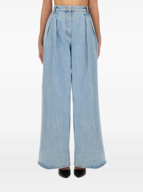 Nina Ricci pleated denim trousers Blue 25ADPA016CO1105