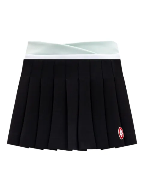 Casablanca pleated panelled mini skirt Black WPF25SK159