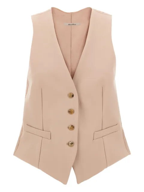 Max Mara button-fastening drawstring vest Pink KIWI003