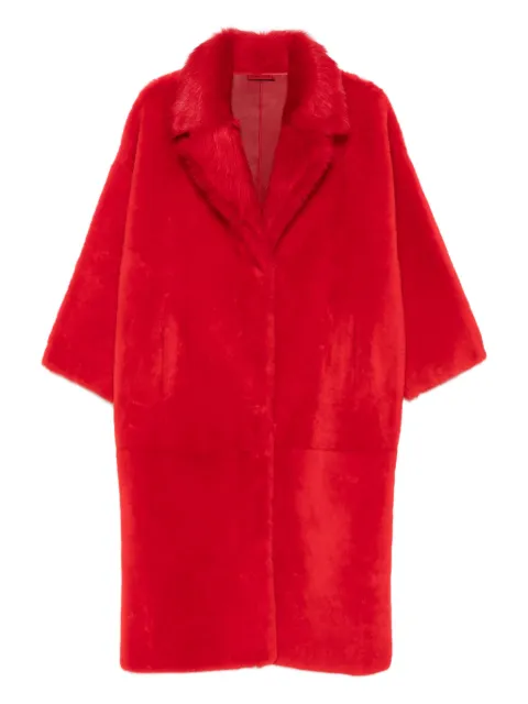 Liska fur-collar coat Red PADOVA
