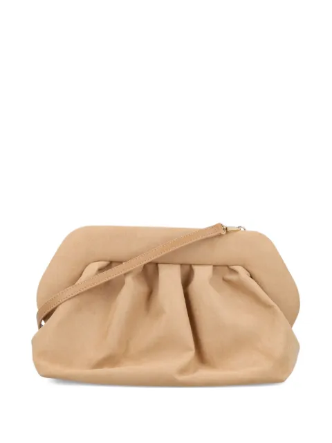 Themoirè Bios pleated-frame clutch bag Neutrals TMFW25BSUE124BISCUIT