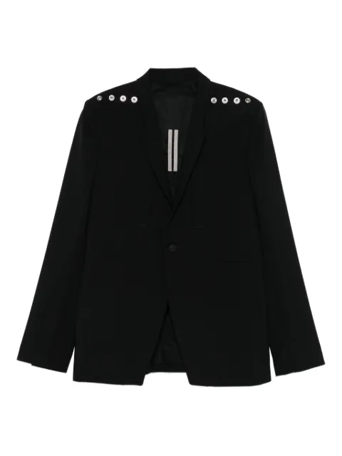 Rick Owens single-breasted blazer Black RU02E1724WGPES3