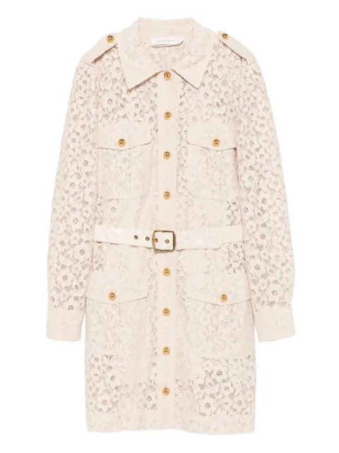 ZIMMERMANN floral-lace belted mini dress Neutrals 5248DF251