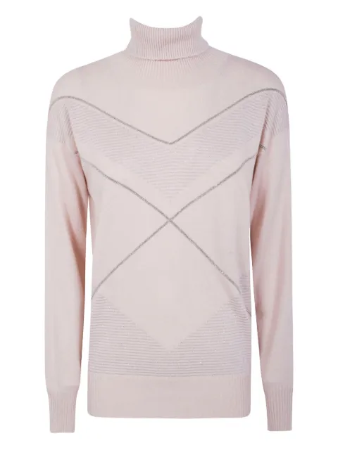 D.Exterior embellished sweater Pink 61058
