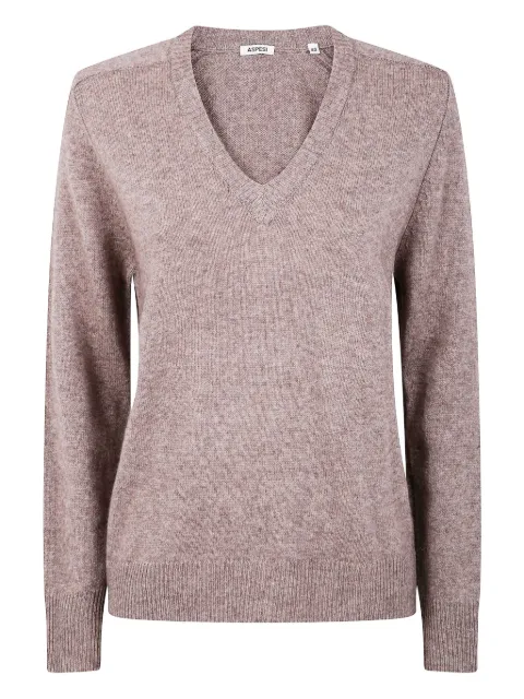 ASPESI V-neck wool top Neutrals 33473831