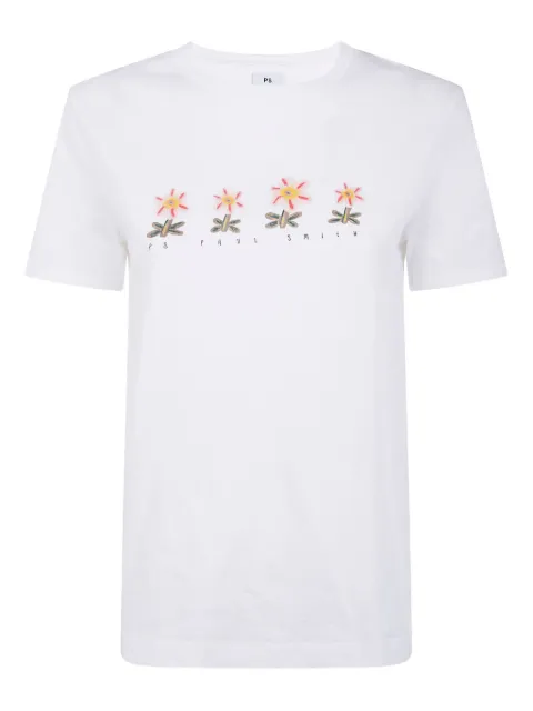 PS Paul Smith flower-print cotton T-shirt White W2RG799TP5428