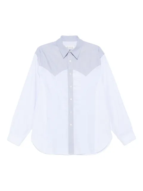 Maison Margiela two-tone yoke shirt Blue S50DT0062MTN110