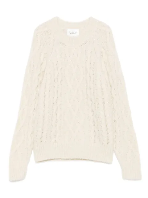 MARANT ÉTOILE cable-knit sweater White PU0748FAC3L05E23EC