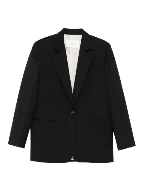 Tela single-breasted notched-lapel blazer Black 060098010511