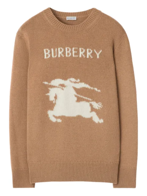 Burberry equestrian-knight wool-blend sweater Brown 8115642