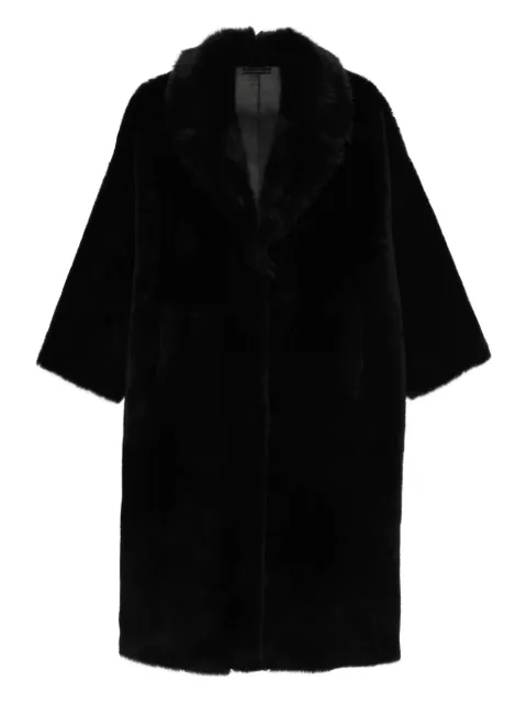 Liska fur-collar coat Black PADOVA