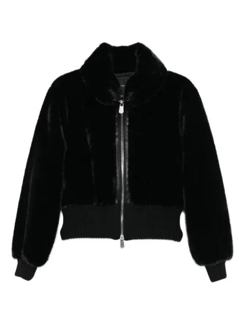 PINKO ribbed zip-front jacket Black 105399A2PI