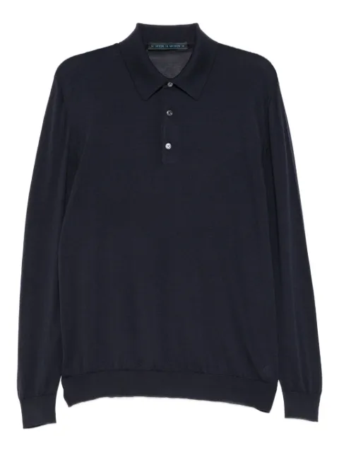 Kiton long-sleeve polo shirt Blue UMK0864K32600CIRO