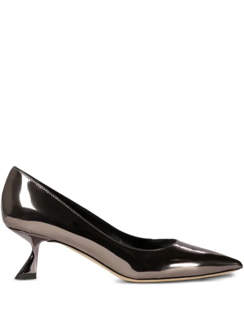 Ninalilou metallic leather pumps Grey 342569R5