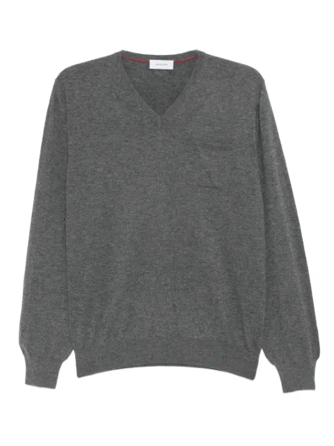Ferragamo long-sleeve v-neck T-shirt Grey 787993