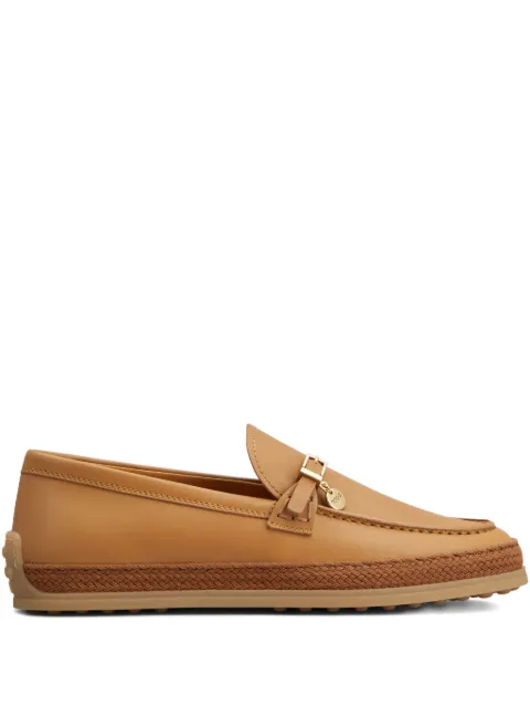 Tod's buckle-detail leather loafers Brown XXW92K0JK50N6M