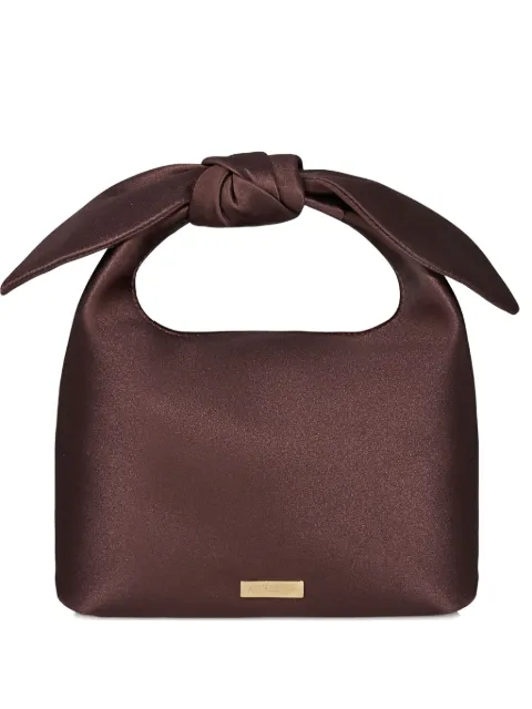 Aquazzura bow-detail satin mini bag Brown DENHOBH0SAT