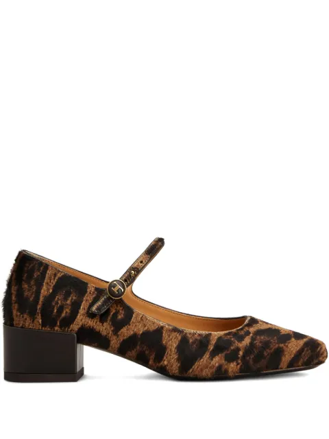Tod's leopard-print block-heel pumps Brown XXW33L0IN61UNZ