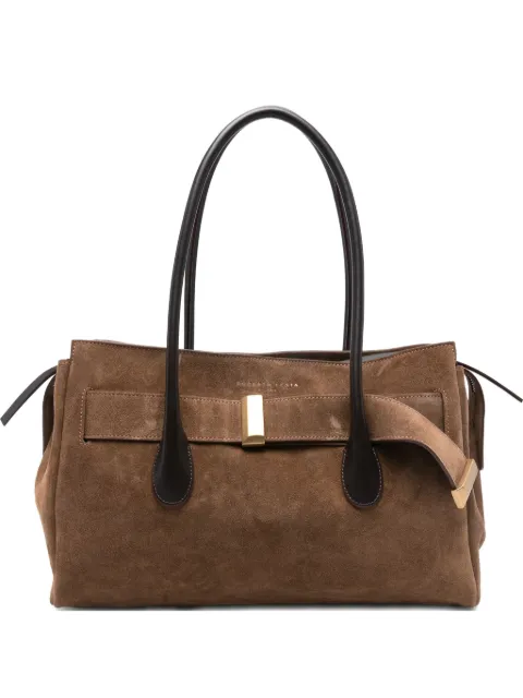 Roberto Festa suede tote bag Brown EMERALDA