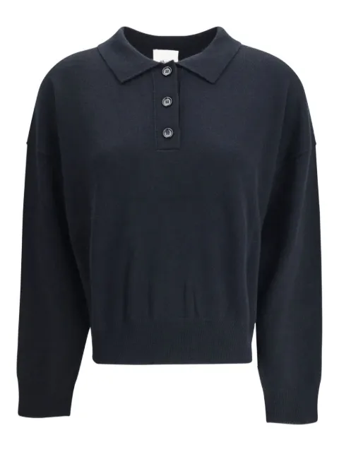 Allude button-fastening polo top Black 25517653