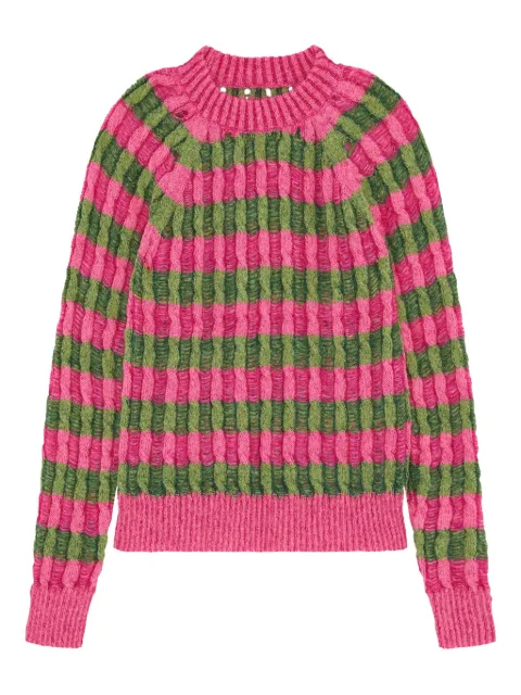 AGR cable-knit striped sweater Pink AGRAW23066