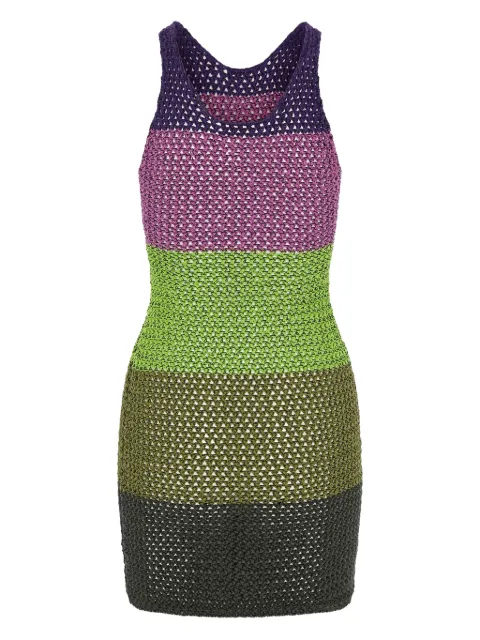 AGR striped crochet dress Green AGRAW23065