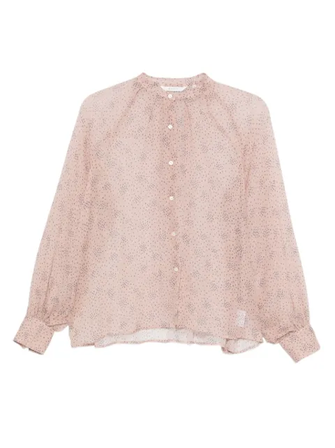 Xacus triangle-print buttoned blouse Pink ALLEGRA95521001