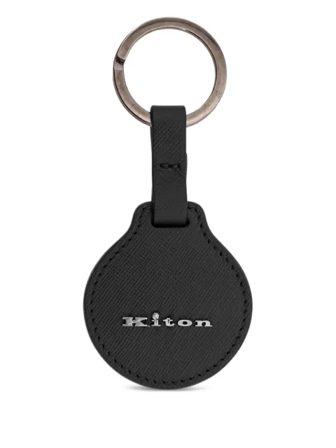 Kiton leather circular keyring Black UPEA049N0126901