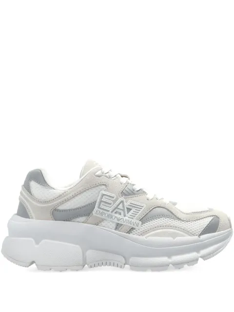 Ea7 Emporio Armani logo-plaque chunky sneakers White X8X237XK425
