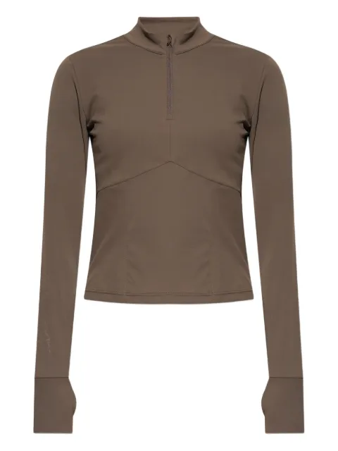 RETHINKIT STUDIOS high-neck half-zip top Brown 20158718