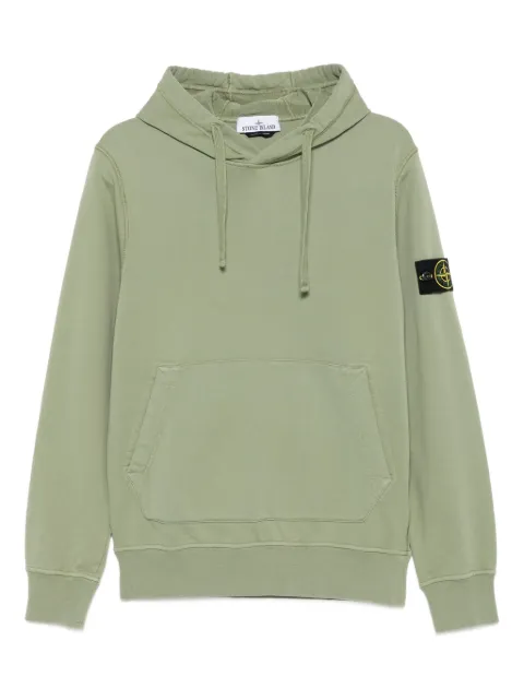 Stone Island Compass-motif hoodie Green L1S156100062S0051