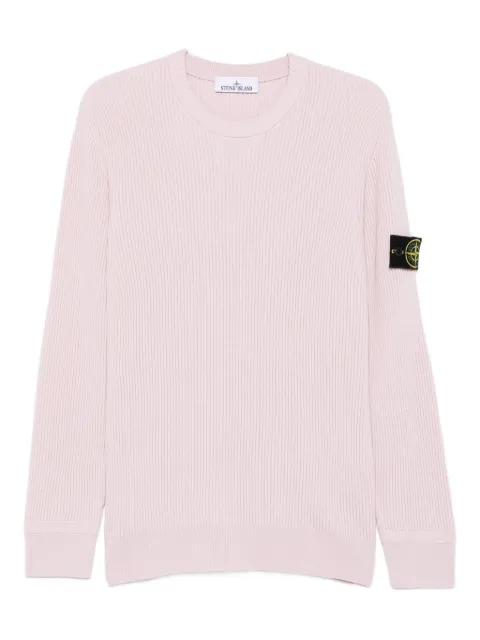 Stone Island ribbed crew-neck sweater Pink K2S155100053S00C2