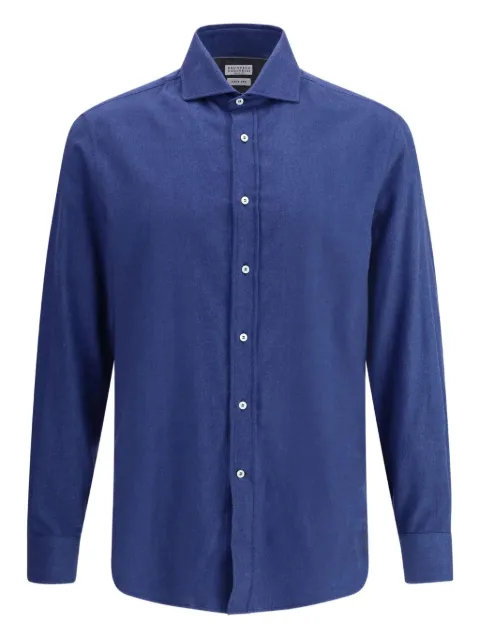 Brunello Cucinelli button-cuff long-sleeve shirt Blue MY6370627C018