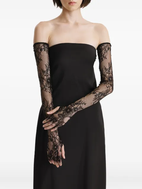 2310 STUDIO floral-lace gloves Black FF25