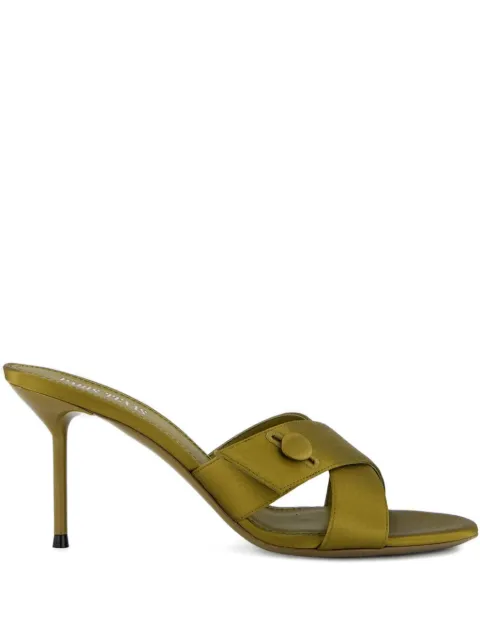 Paris Texas Lidia satin cross-strap sandals Green PX1575XTSAT