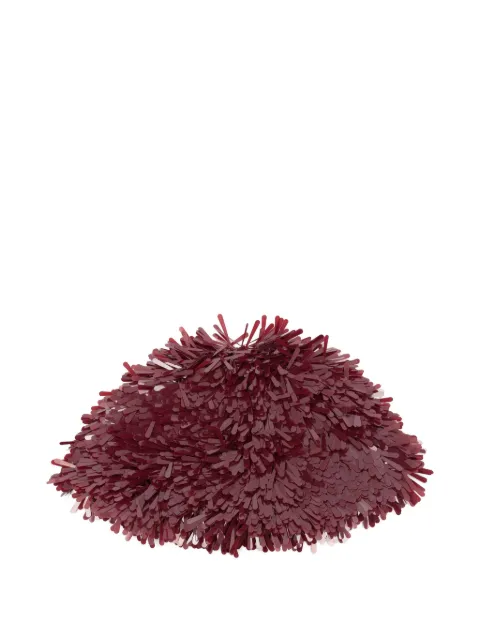 Alanui fringed sequined hat Red LWLA027E25MAT001