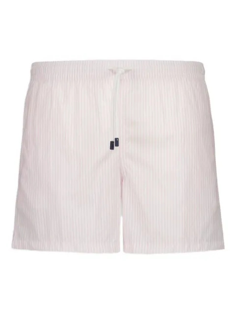 Fedeli Madeira striped drawstring swim shorts Pink 8UE00326R1