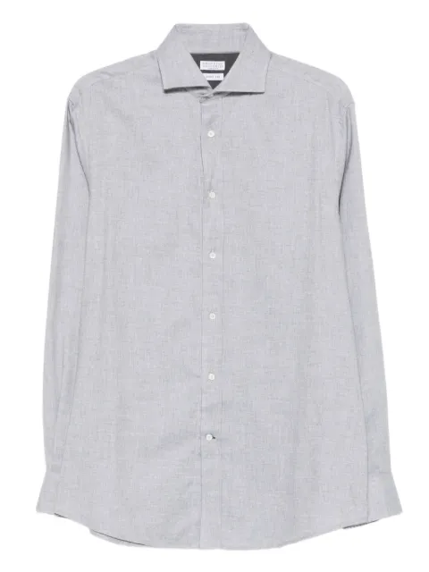 Brunello Cucinelli long-sleeve button-down shirt Grey MY6370627C045